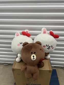 LINE FRIENDS franchise plush  lot(3)
