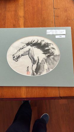 Original Brush Art Horse Head By Shirley Smith