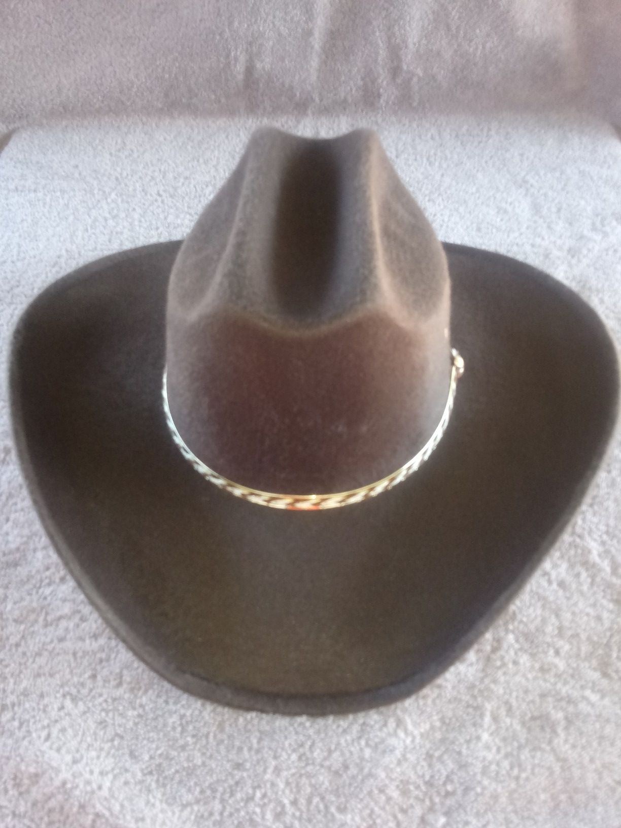 Chocolate Brown Cowboy Hat. 7 1/4". Wool Felt. 7X. New. Texan.