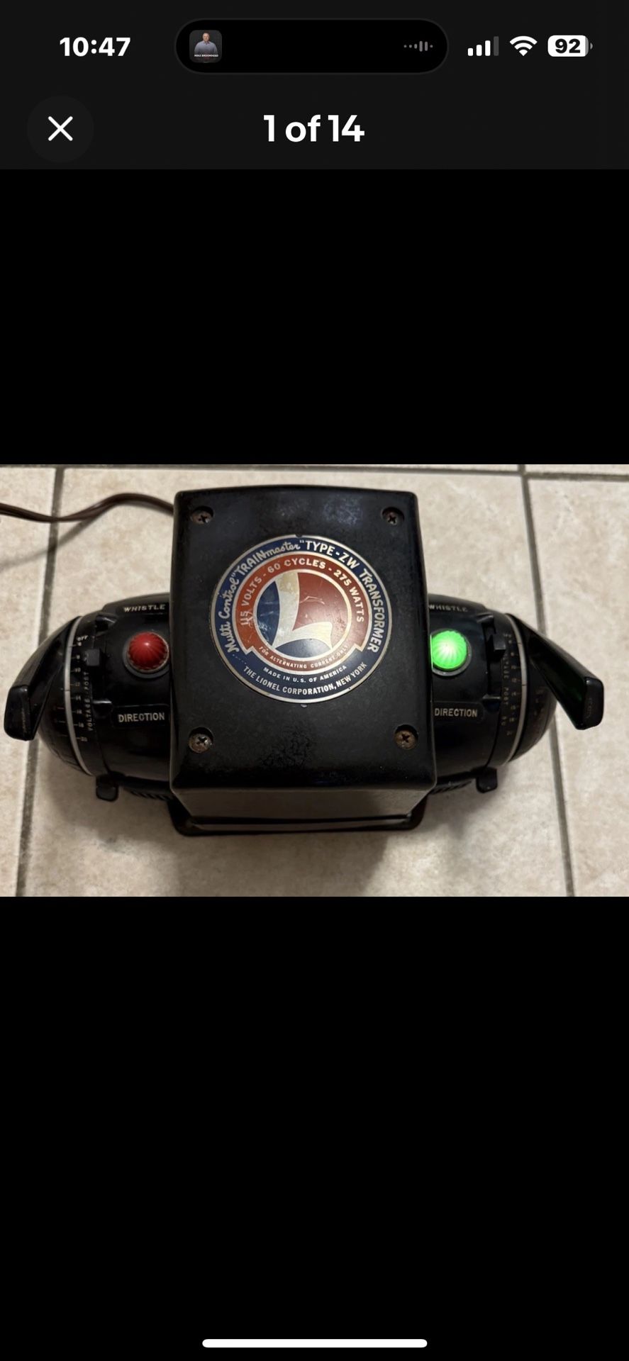 Lionel Multi Control Trainmaster Type ZW Transformer 275 Watts Train Controller