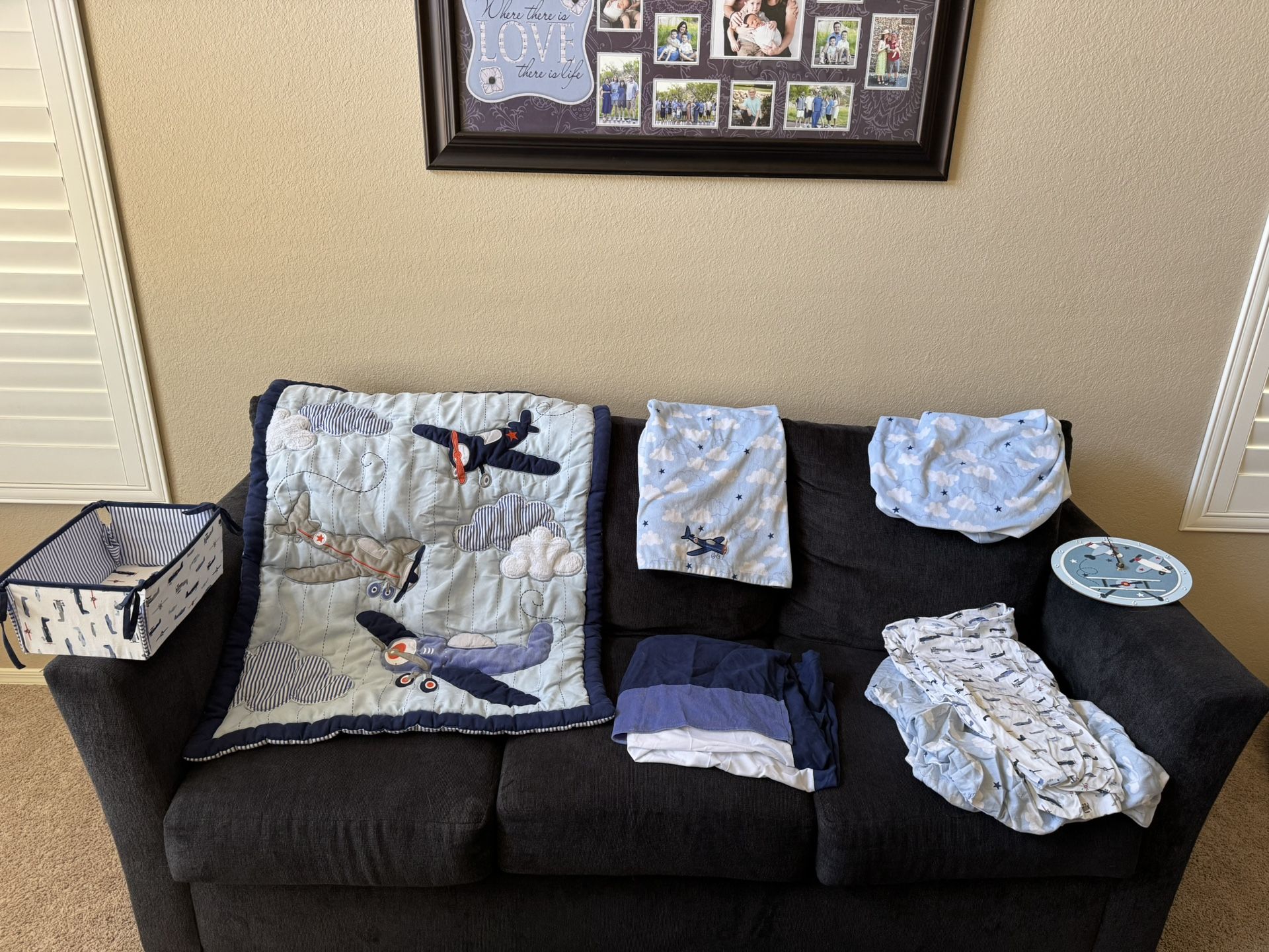 Carters crib Comforter With Matching Accessories
