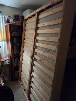 Queen metal bed frame and box spring