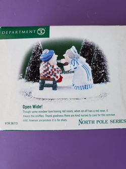 North Pole Dept 56 Open Wide Santa