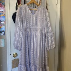 Fancy Midi Purple Dress