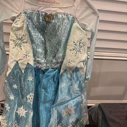 Disney Store Elsa Frozen Dress Costume Size 7-8