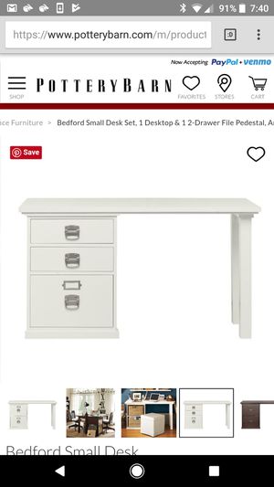 Pottery Barn Bedford Desk W 3 Drawer Hutch Retail 790 For