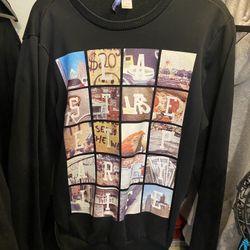 Graphic crew sweater