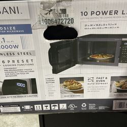 Vissani Countertop Microwave In Fingerprint Resistant Stainless Steel 