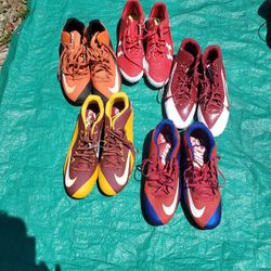 Baseball Shoes, Plastic Cleats, 5 Pairs