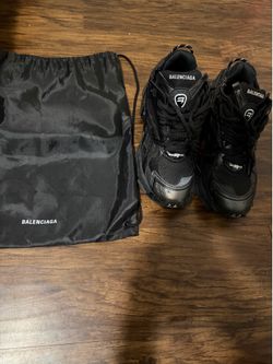 Balenciaga Black Runner Sneakers with Logo