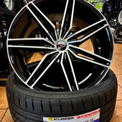 22x9 Cavallo 5x115 / 5x120 Rims And Tires 265/35/22 Atlander