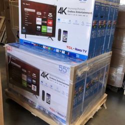 HD24 55” TCL Smart 4k Roku Led Tv 