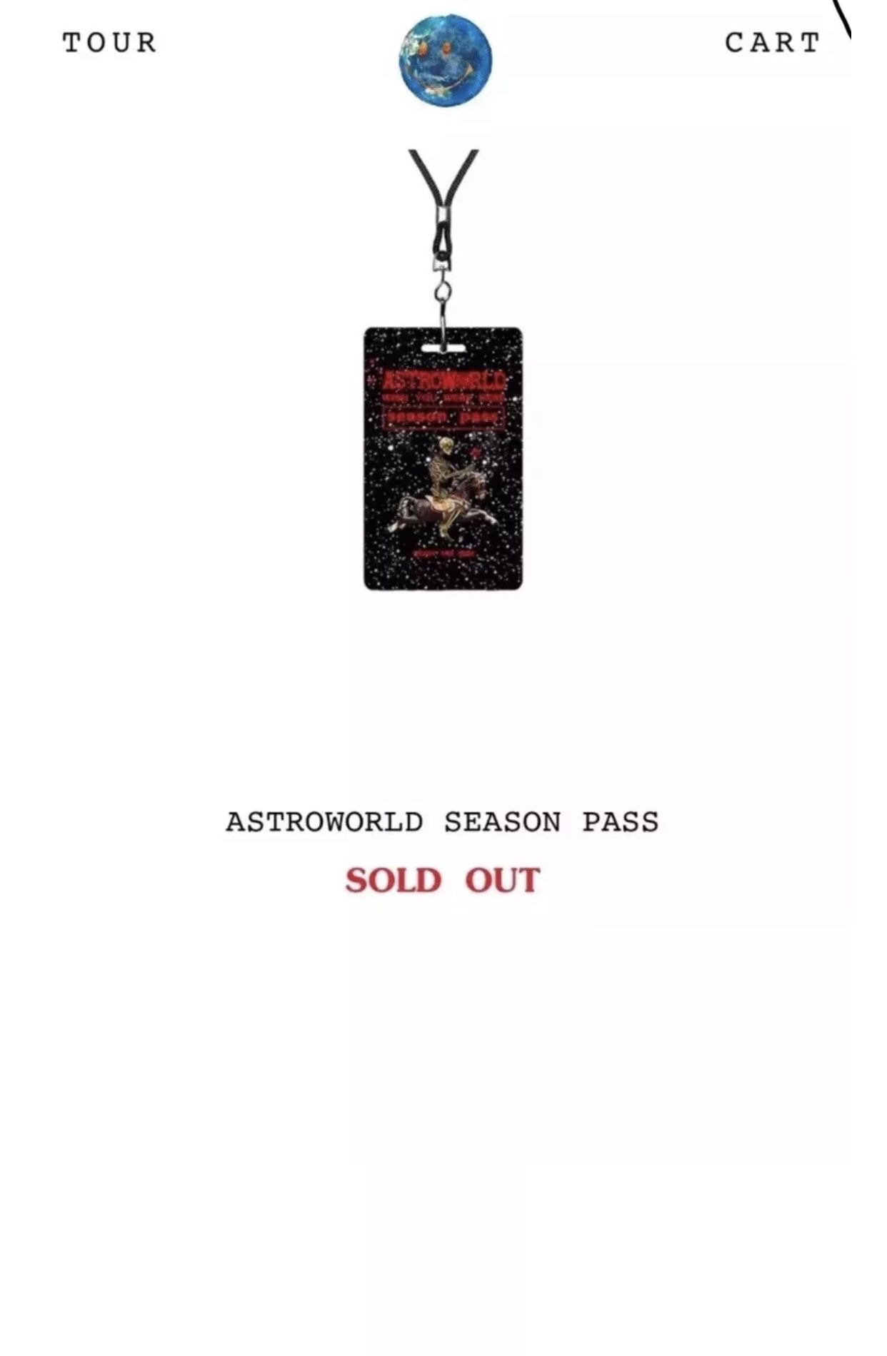Travis Scott Astroworld Season Pass VIP *SOLD OUT*