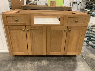 Solid Wood Bathroom Vanity Base