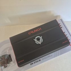 CRUNCH 3725 WATTS MONOBLOCK 1 OHM STABLE BUILT IN CROSSOVER WITH BASS CONTROL CAR AMPLIFIER