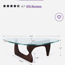 Glass /Wood Coffee & Sofa Table Set  