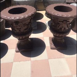 New Flower Pots Made Out Of Cement Perfect Gift 
