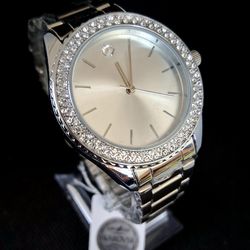 Unisex Swarovski Crystal Stainless Steel Luxury Watch