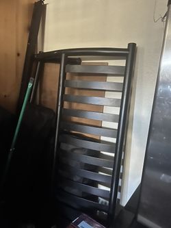 Queen Black Metal Curved Head Board & Frame.