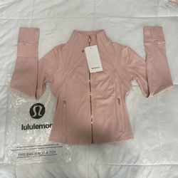 Lululemon Pink Cropped Defined Jacket, Brand New