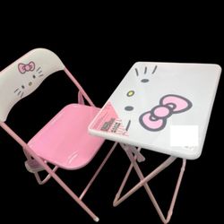 Hello Kitty Tv Tray and chair