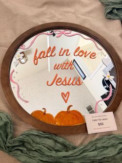 Hand-Painted Christian Fall Mirror | Handmade Decor