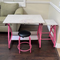 Adjustable Desk and stool