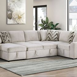 3-Piece Sectional with Pull-out Bed
