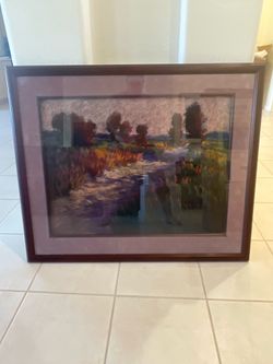 Original Pastel Landscape by artist Sandy Dahl 44 “ by 37”