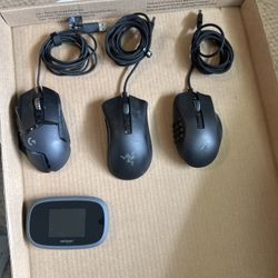 Gaming Mouse Lot – Logitech G502 + 2 Razer Mice (Great Condition)