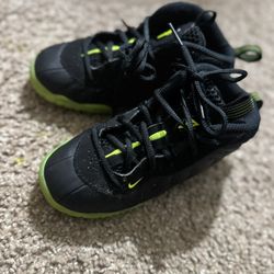 Kids Nike Little Posite One 'Black Volt' 9C Toddler
