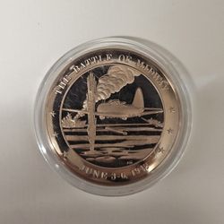 The Battle Of Midway 1975 Solid Bronze Medal