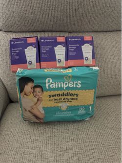 pampers and milk bags