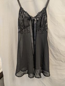 Small Sheer Sexy Black Lingerie Teddy