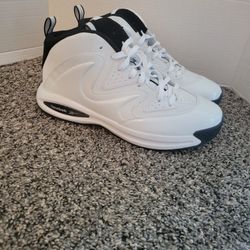 reebok galaxy1 white patent leather basketball shoes 096069 Sz 10.5
