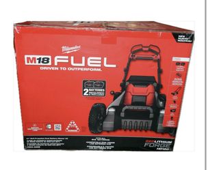 Milwaukee M18 FUEL Brushless Cordless 21 in. Walk Behind Dual Battery Self-Propelled Lawnmower Mower Kit w/ 2x 12.0Ah FORGE Battery & Charger  $899 Ne