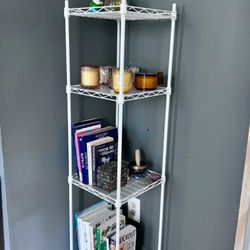 4-Tier Wire Storage Shelves – White
