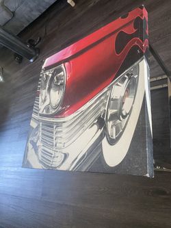 Red Classic Car Painting