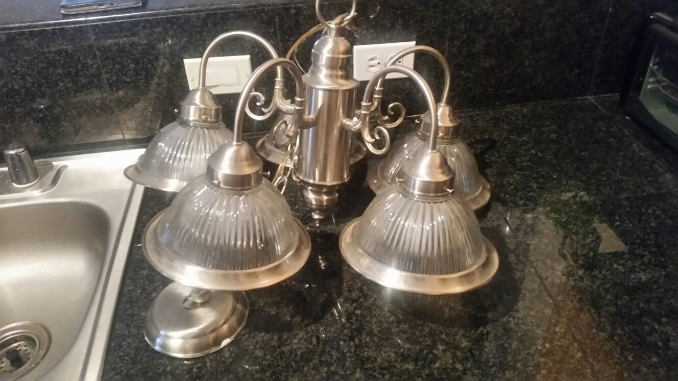 Nickel chandelier