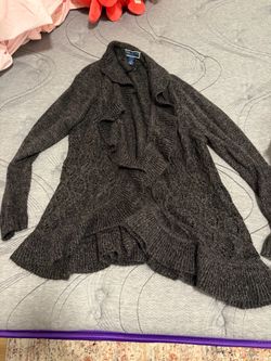 Karen Scott Knitted Ruffled Sweater
