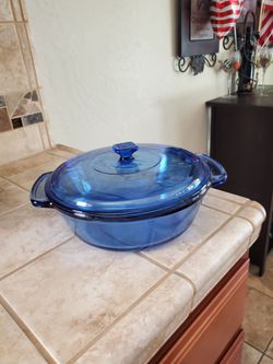 Casserole Dish blue ( Anchor)