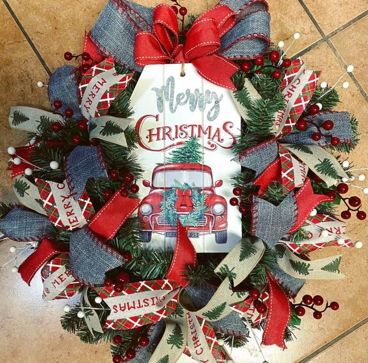 Christmas Truck Wreath