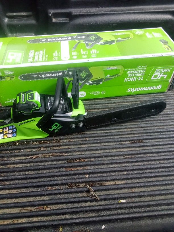 Greenworks 40 Volt Chainsaw for Sale in Lynnwood, WA OfferUp