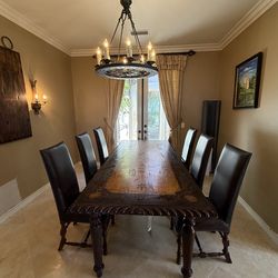 Dining table and 6 chairs