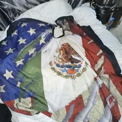 Barber Cape Mex/Us Ripped flag Design 