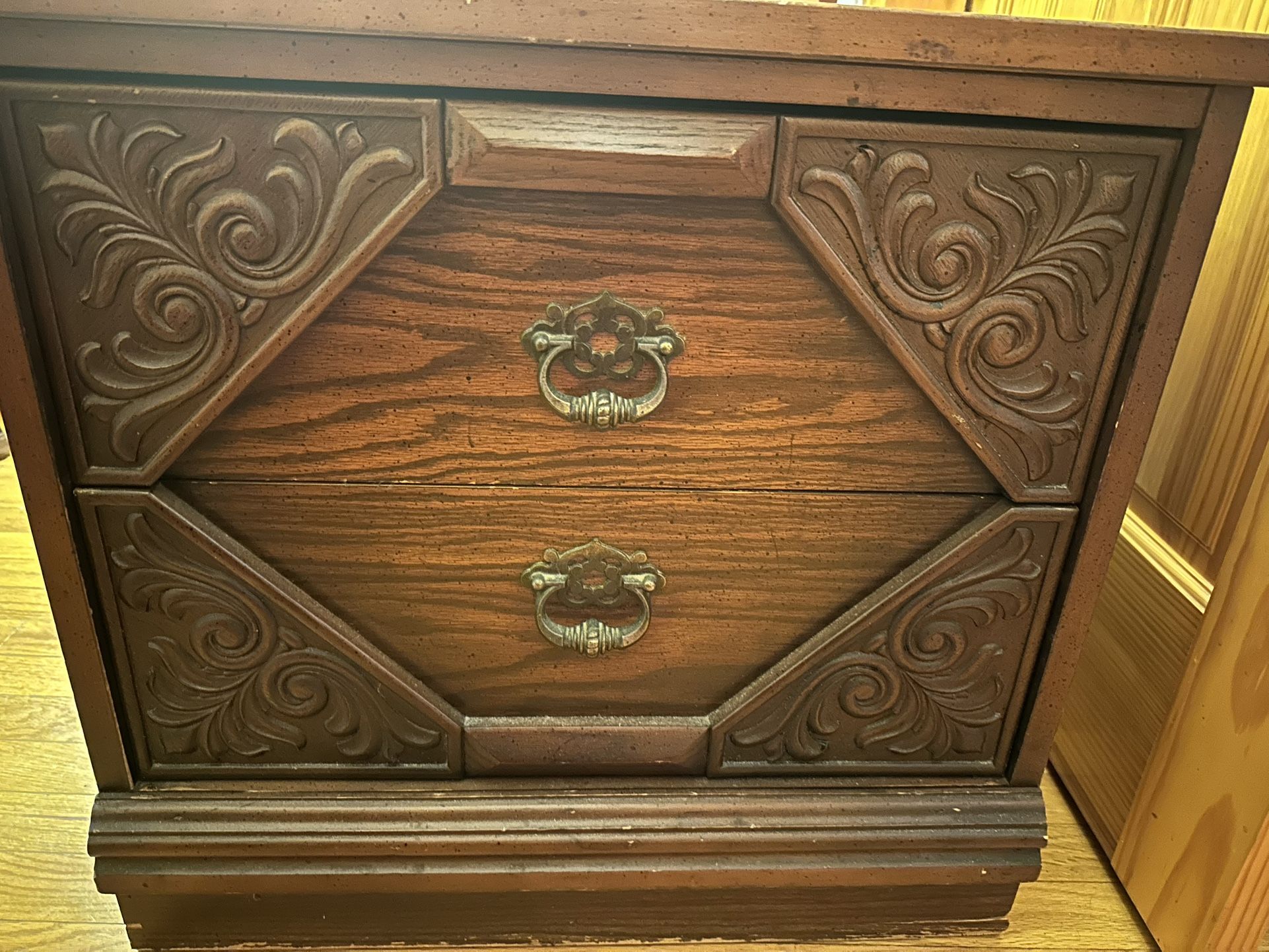 Two Solid Wood End Tables