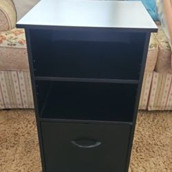 Black Cabinet 2 Shelves 1 Drawer 