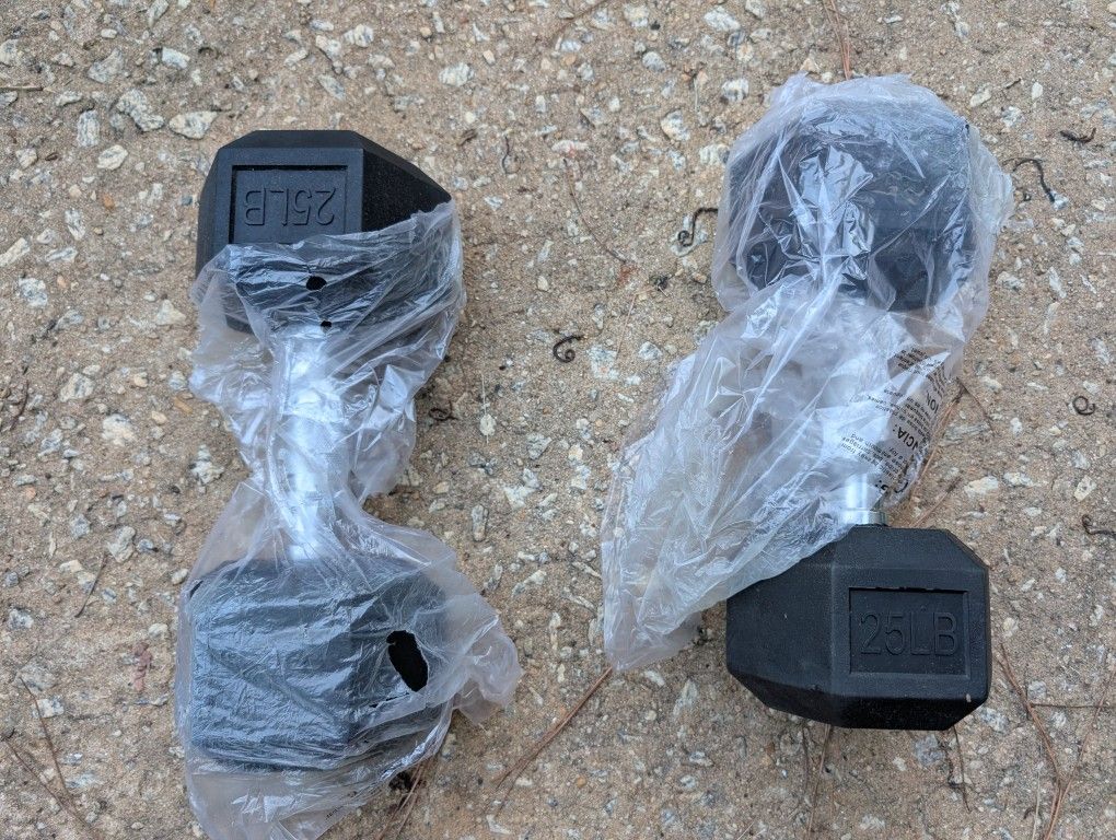 Set Of Dumbbells 25 Lbs