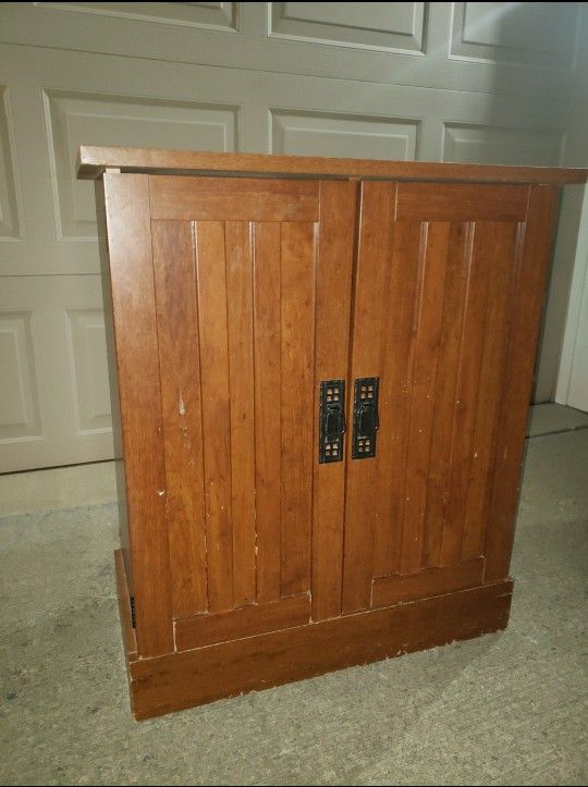 Storage Cabinet With Cube Shelves Stand