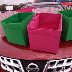Pink And Green Collapsible storage Cubes Large